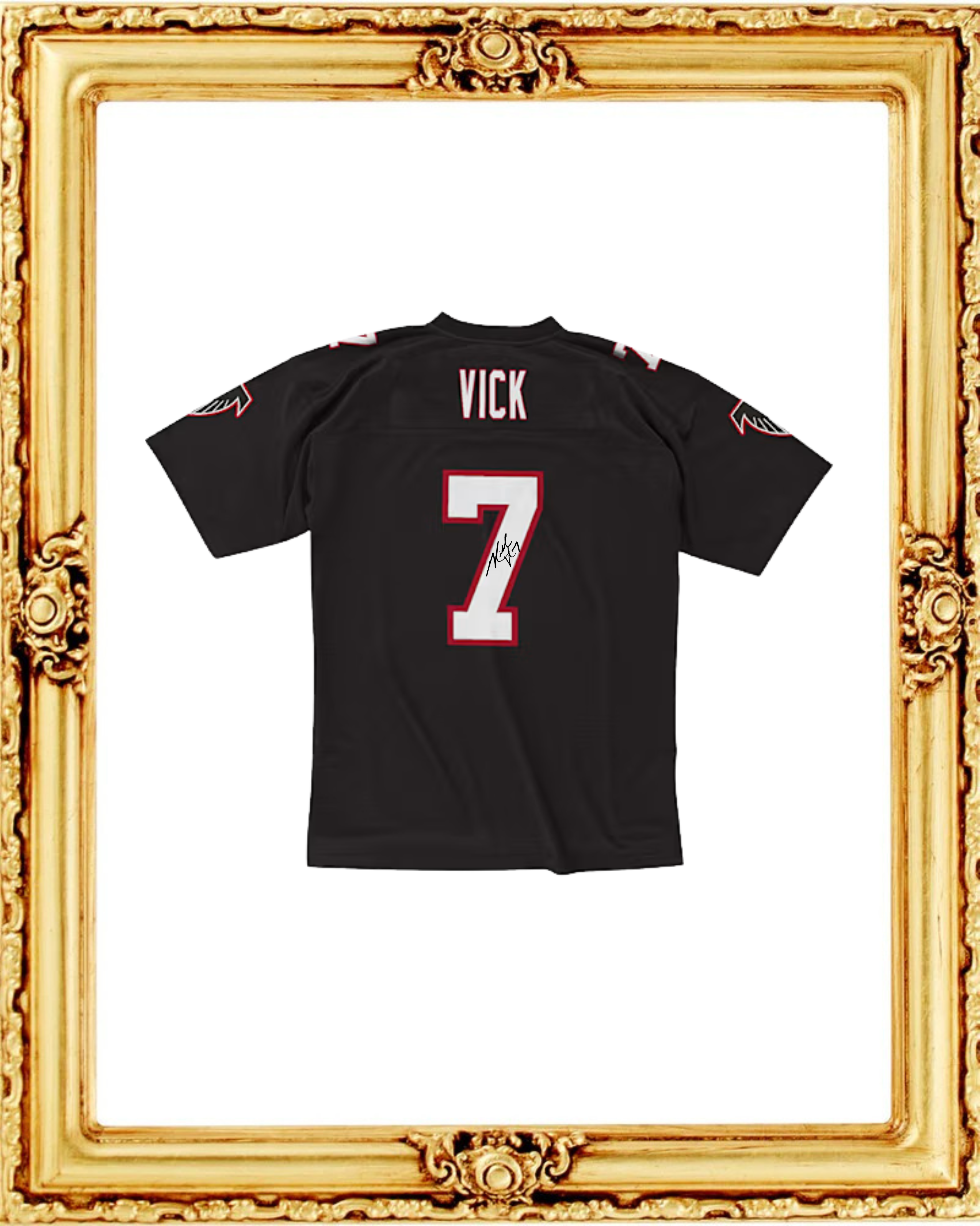 Signed Michael Vick 2002 Atlanta Falcons Black Throwback