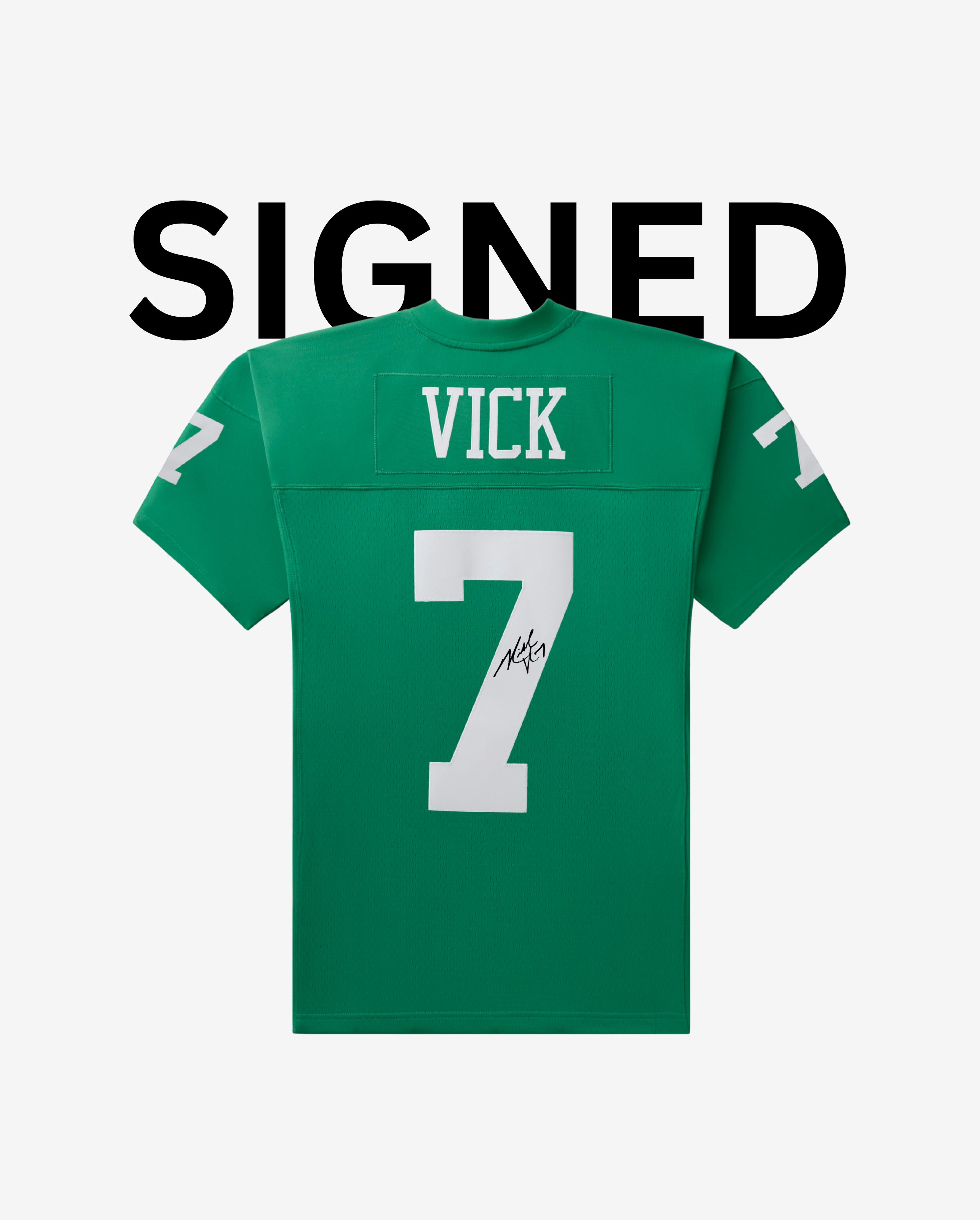 Signed Michael Vick Philadelphia Eagles Kelly Green 2010